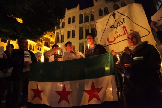 הפגנת הזדהות עם האופוזיציה הסורית, ביירות, מרץ 2014 / צילום: AFP